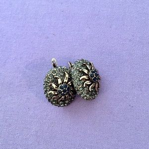 Vintage earrings with rhinestones